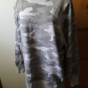 aerie over-sized camo sweatshirt